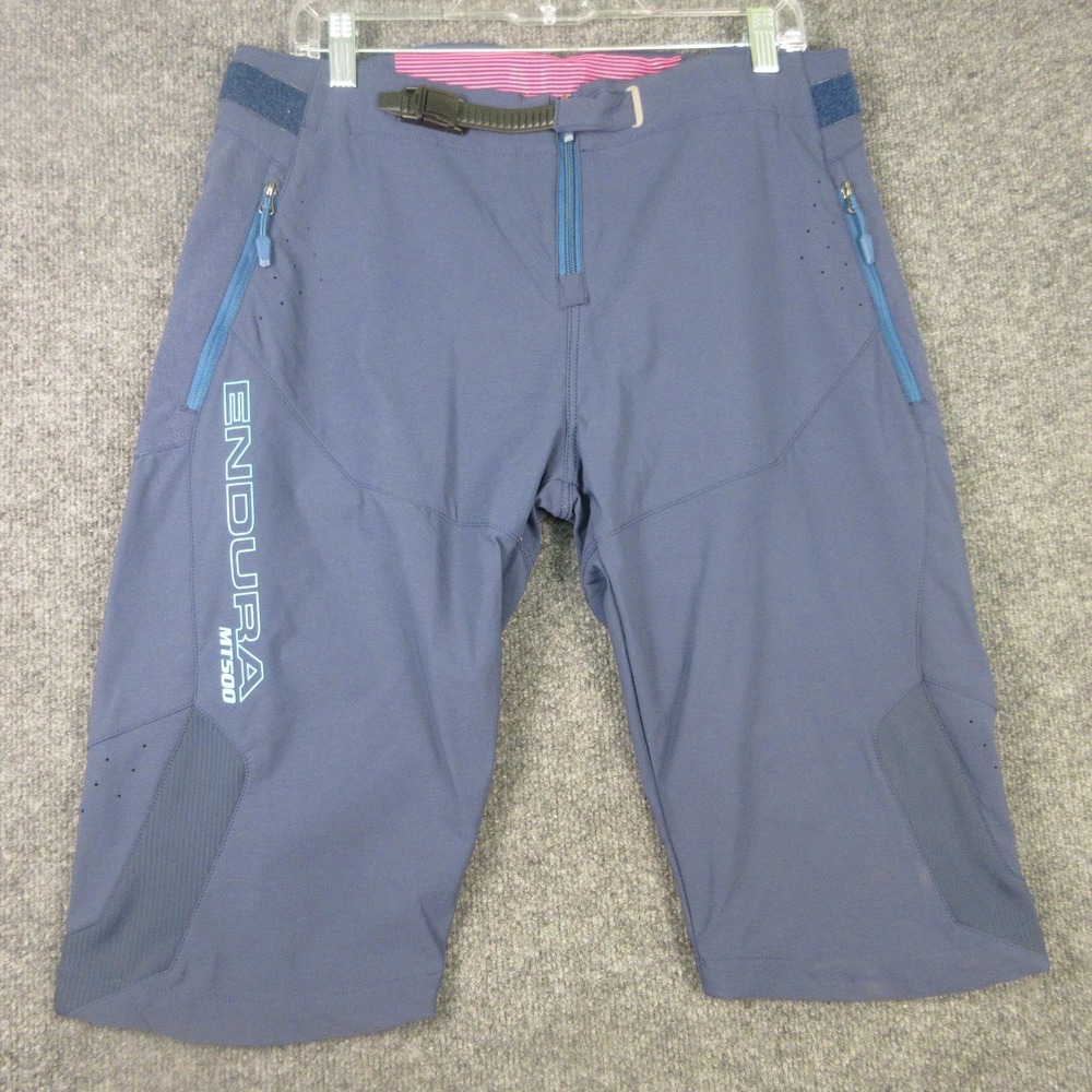 Endura MT500 Burner Cycling Shorts Mens Medium Blue MTB Adjustable Waist Trail